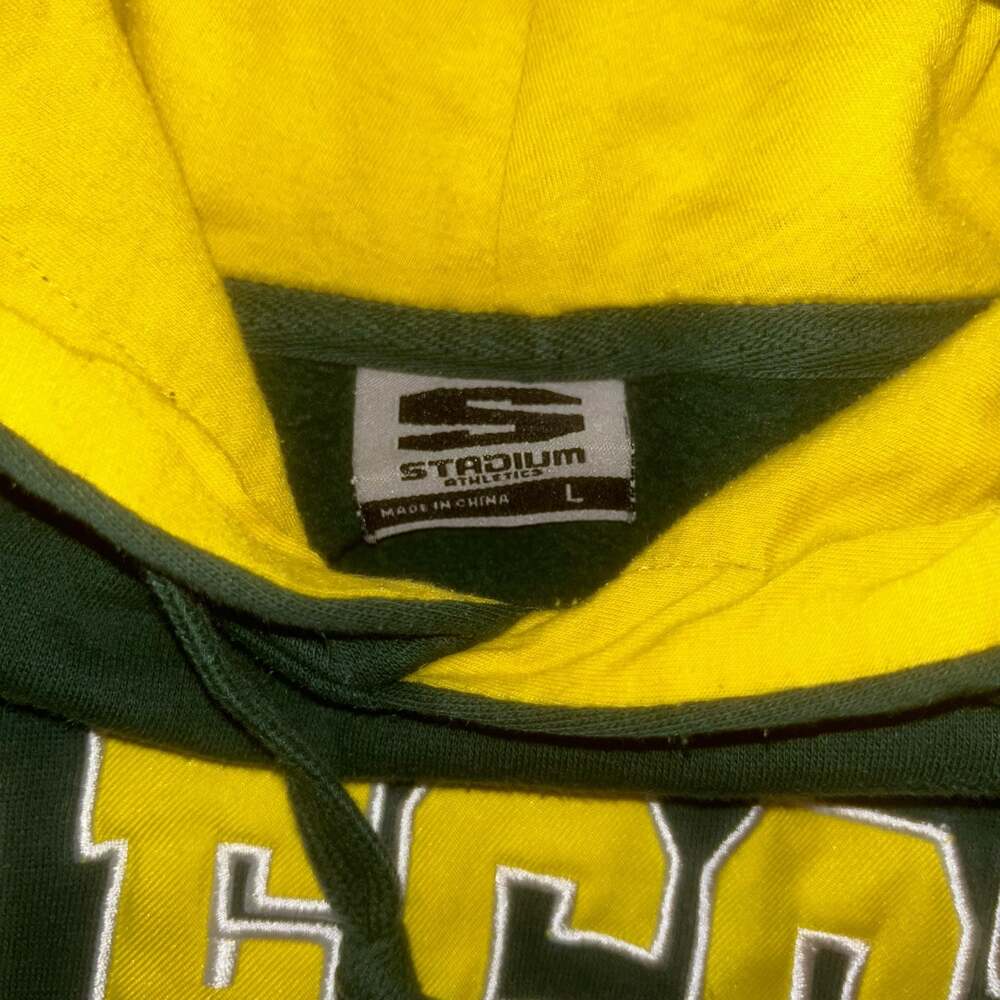 Stadium Athletics Oregon Ducks Hoodie Green Yellow Size Large - Picture 2 of 5
